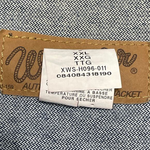 Wrangler Authentic Jean Jacket Vest size XXL - Picture 10 of 12